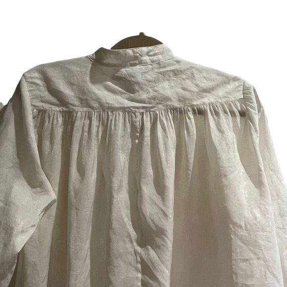 REBECCA MINKOFF Women's Small 3/4 Sleeves Modal Blend Top Blouse Cream Loose Fit - Picture 7 of 12